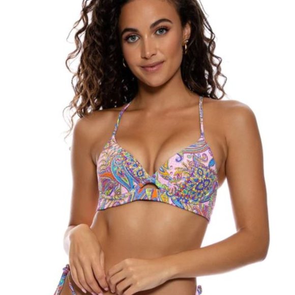 Luli Fama Pinkin' About You Underwire Top NWT SIZE SMALL